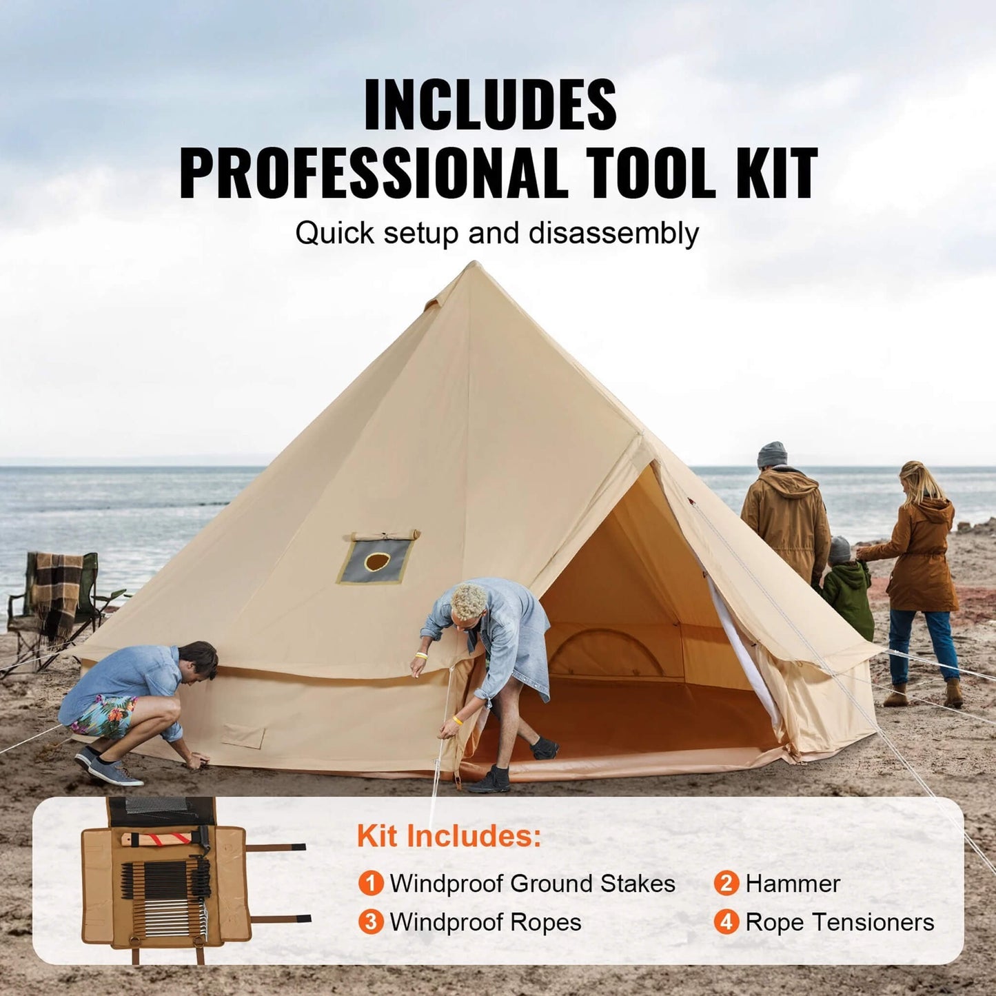 Premium 4-Season Camping Yurt Tent