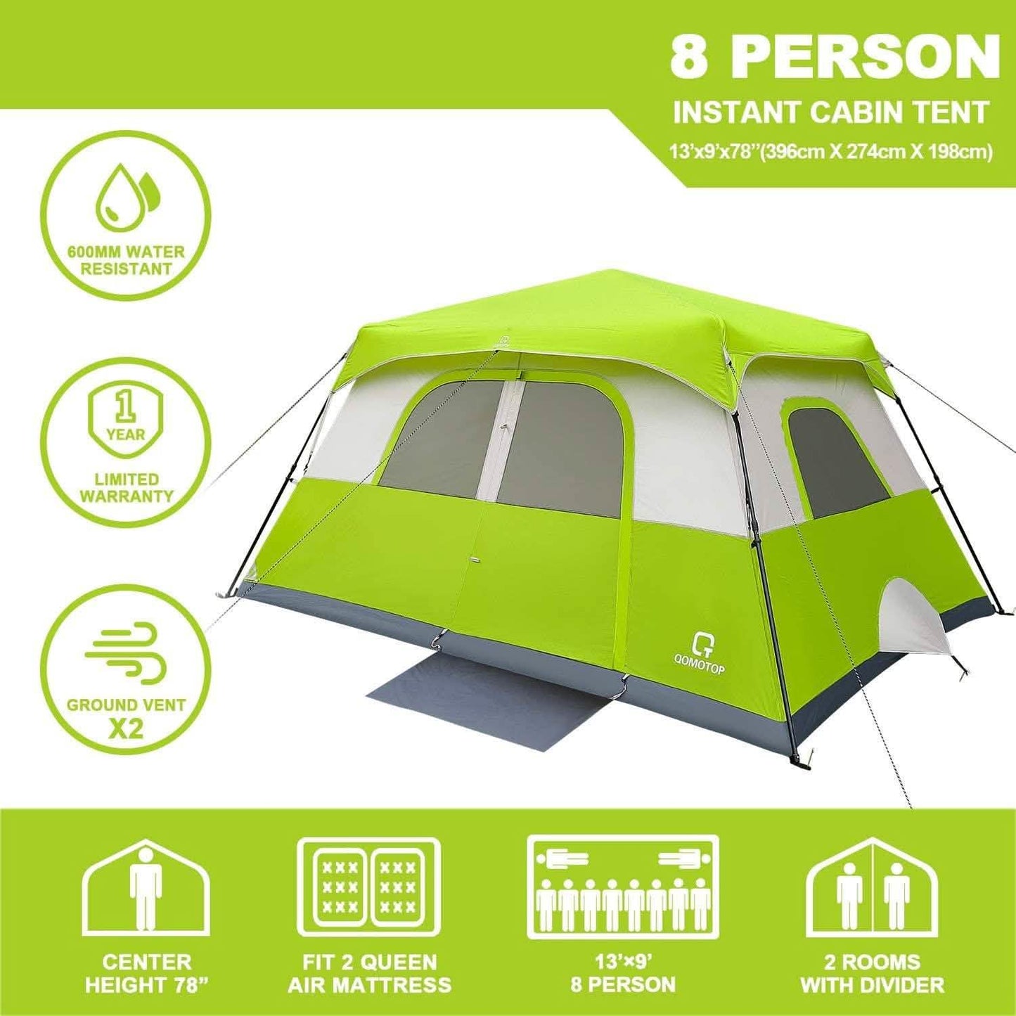 8 Person Camping Tent