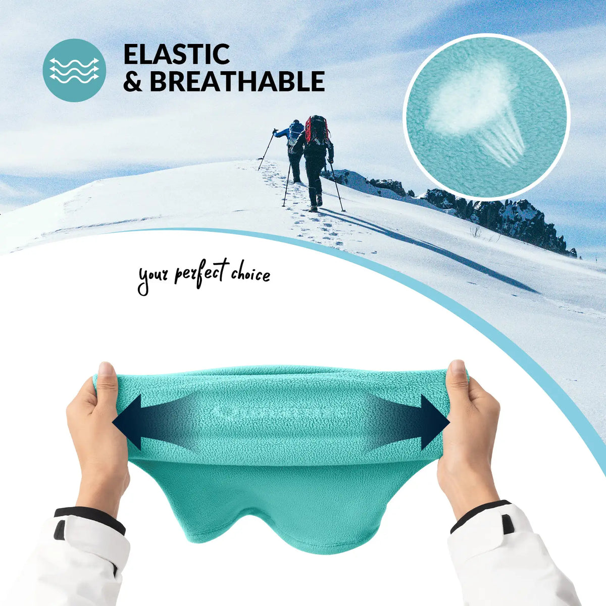 Double-Sided Fleece Face and Neck Warmer