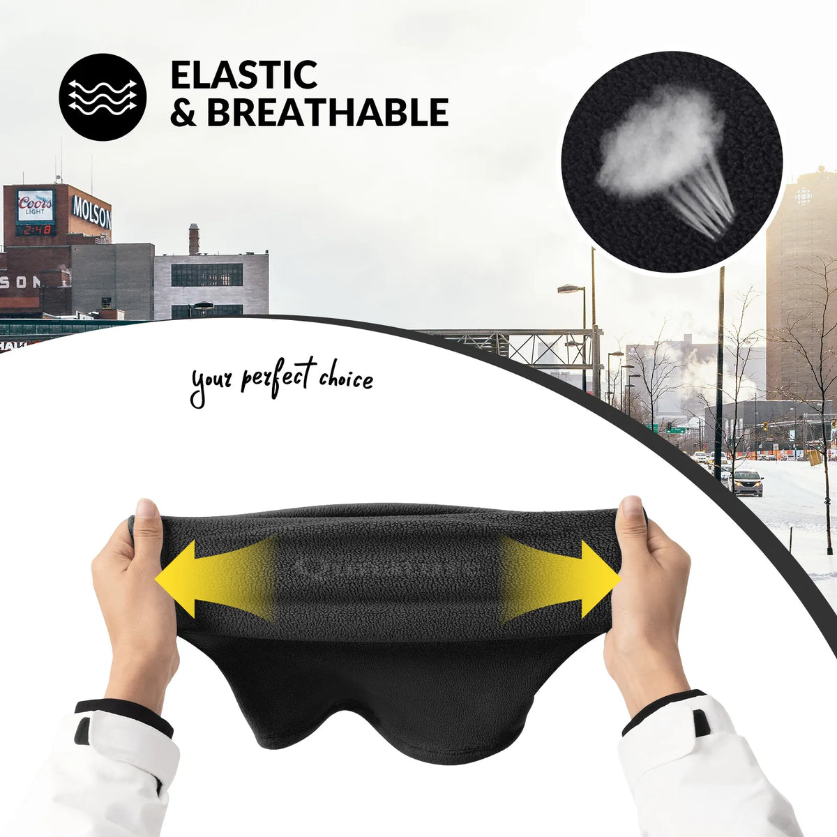 Double-Sided Fleece Face and Neck Warmer