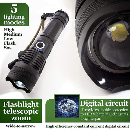 Waterproof, Super Bright, Zoomable Torch