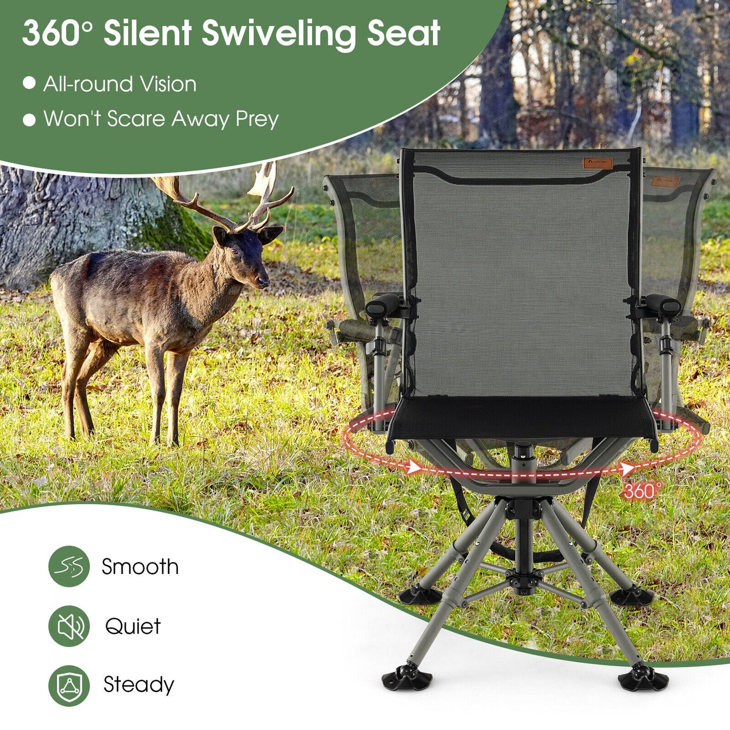 360 Degree Swivel Chair-Black