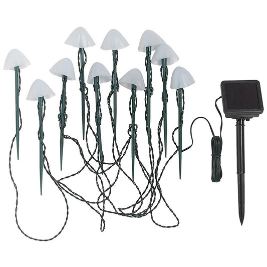Solar Mushroom Lights 10 LED Light Stakes